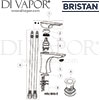 Bristan Hourglass Basin Mixer Clicker Waste Spares